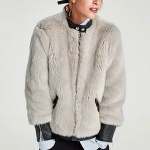 Nordstroms Faux Fur Jacket Black Tape Coat Bomber Elegant Blogger Fav Scandi